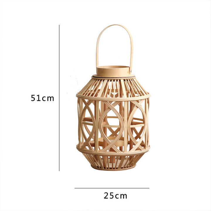 Dekorative Rattanhängelampe Karnz