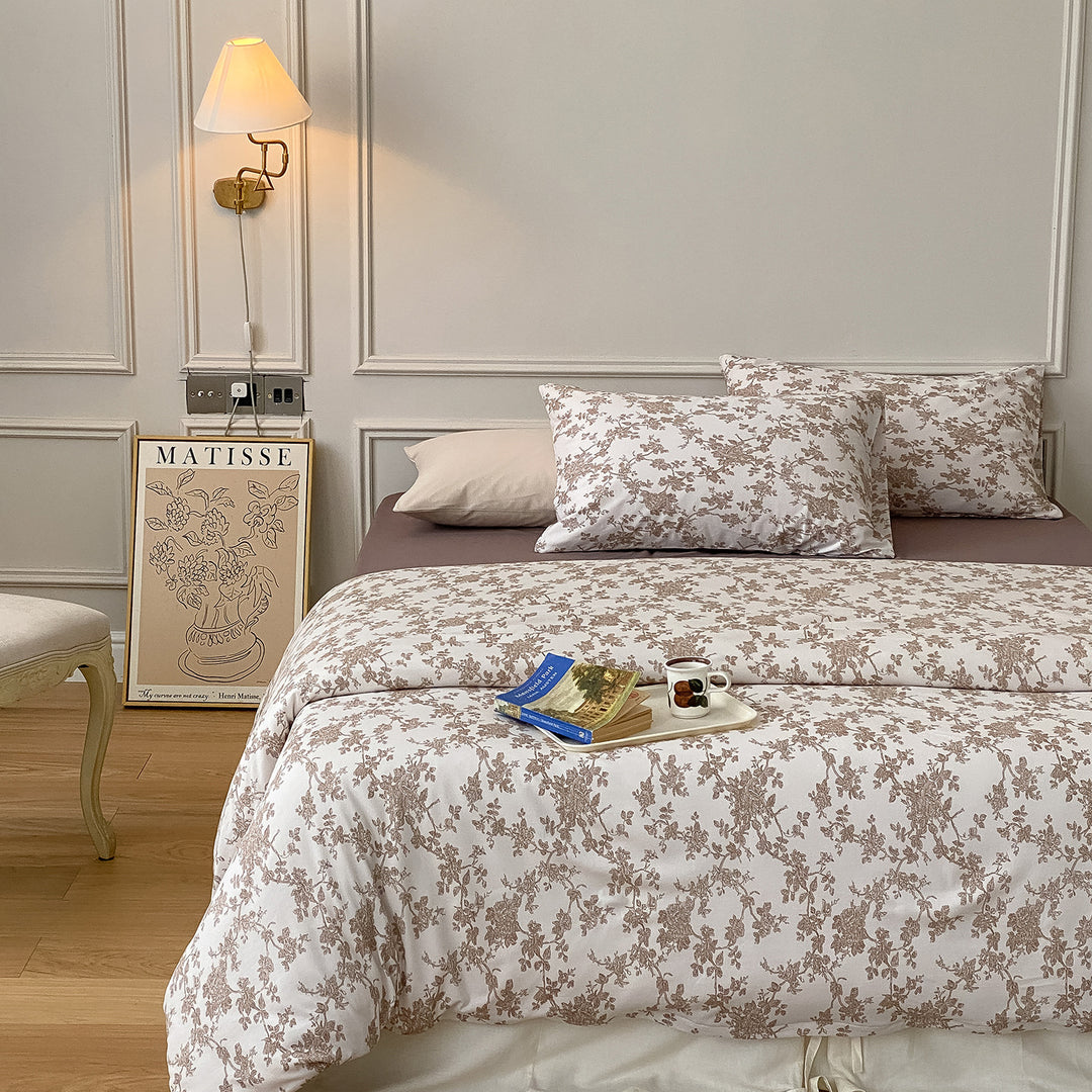 Polka Dot Baumwoll-Percale Bettwäsche Set mit Kissenbezügen