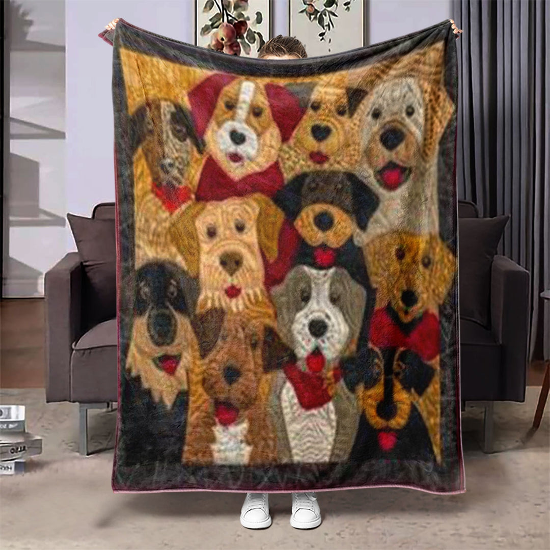 Weiche Cartoon-Dackel-Themen-Fleece-Decke