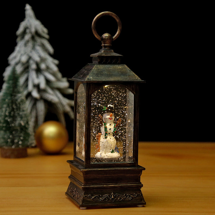 Nostalgische Weihnachtslaterne mit beweglicher Szene Karnz