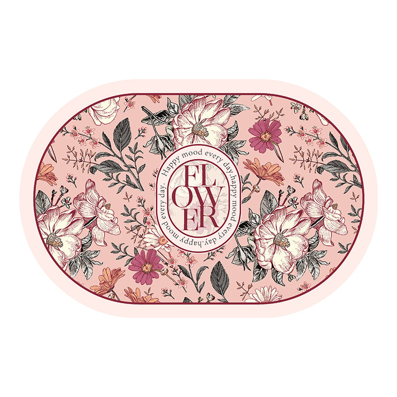 Blumenmuster Dekorativer Bodenmatte