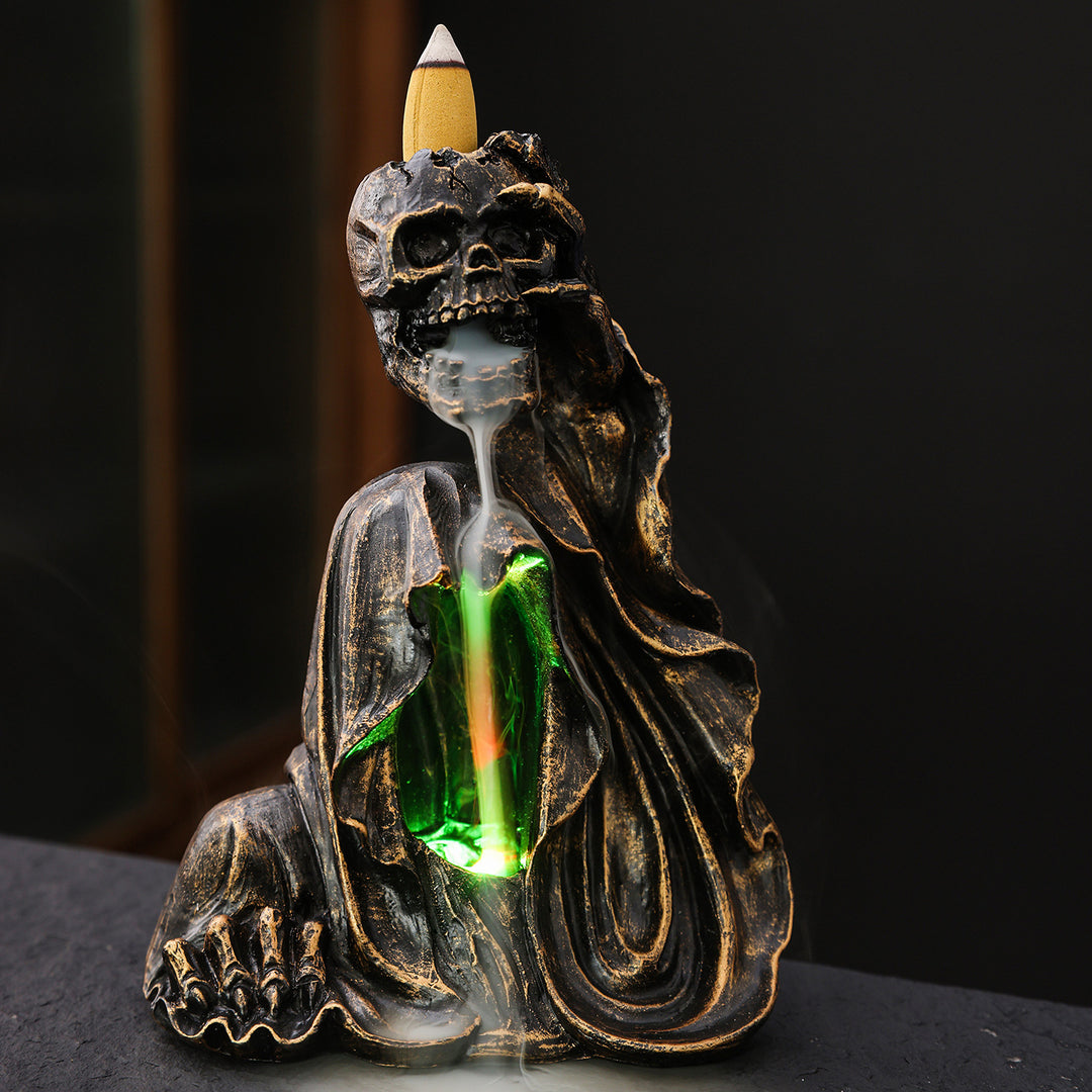 Künstlerischer Totenkopf-Themen Räucherstäbchenhalter