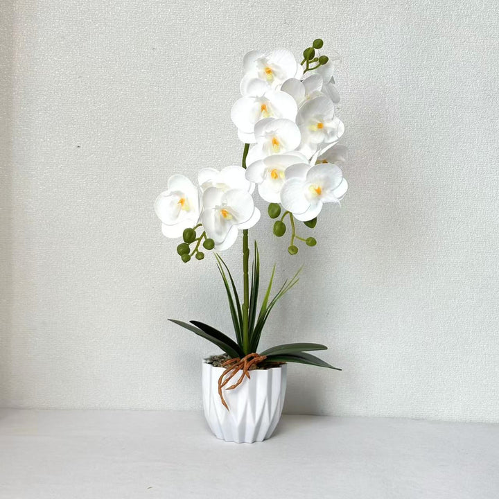 Lebensechte Orchideen-Dekorationspflanze