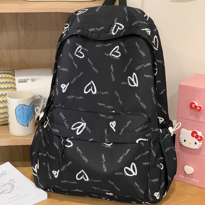 Verspielter Herz-Muster Rucksack Karnz