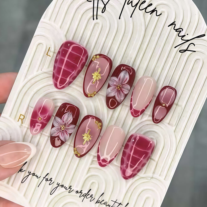 Blumen Design Press-On Nagel Set