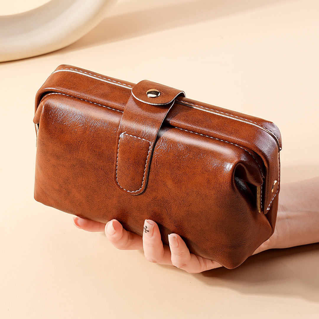 Vintage Leder Kosmetikbox