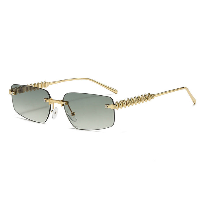 Damen modische rechteckige Brille mit extravaganten Akzenten Karnz