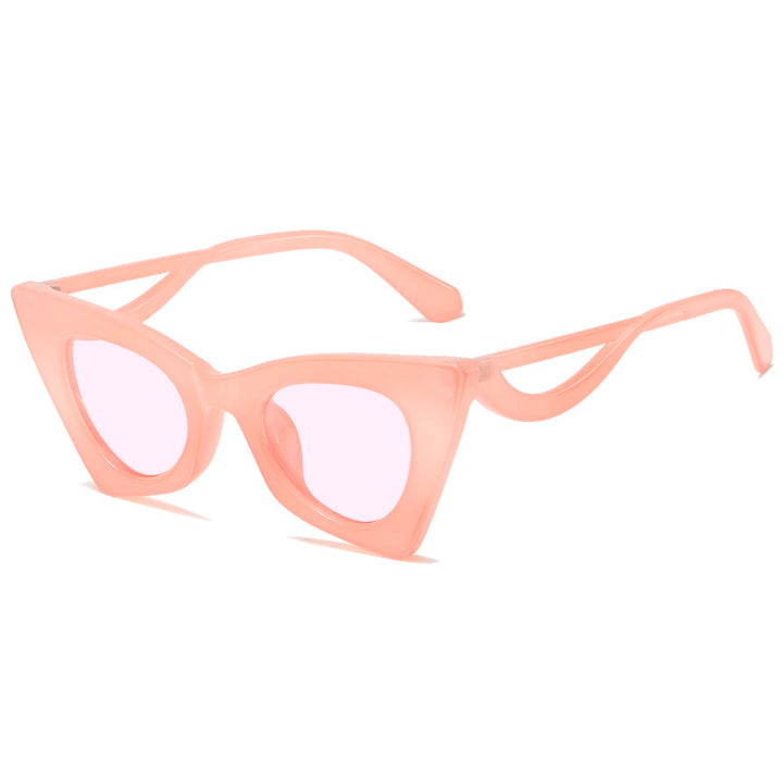Damen Modische Katzenaugen Sonnenbrille im Fashion-Stil Karnz