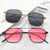 Damen modische geometrische Brille mit elegantem Metallrahmen Karnz
