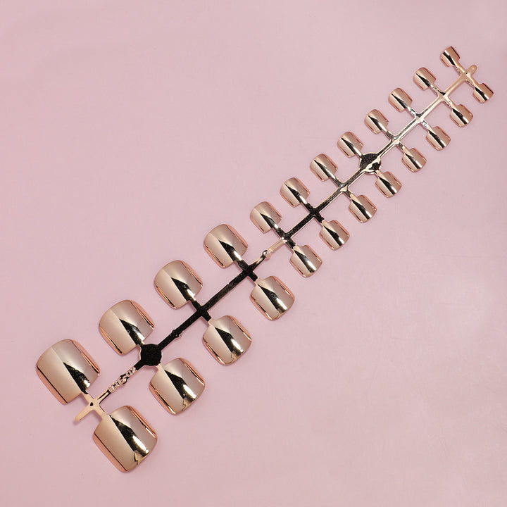 Metallic Press-On Zehennagel Set Karnz