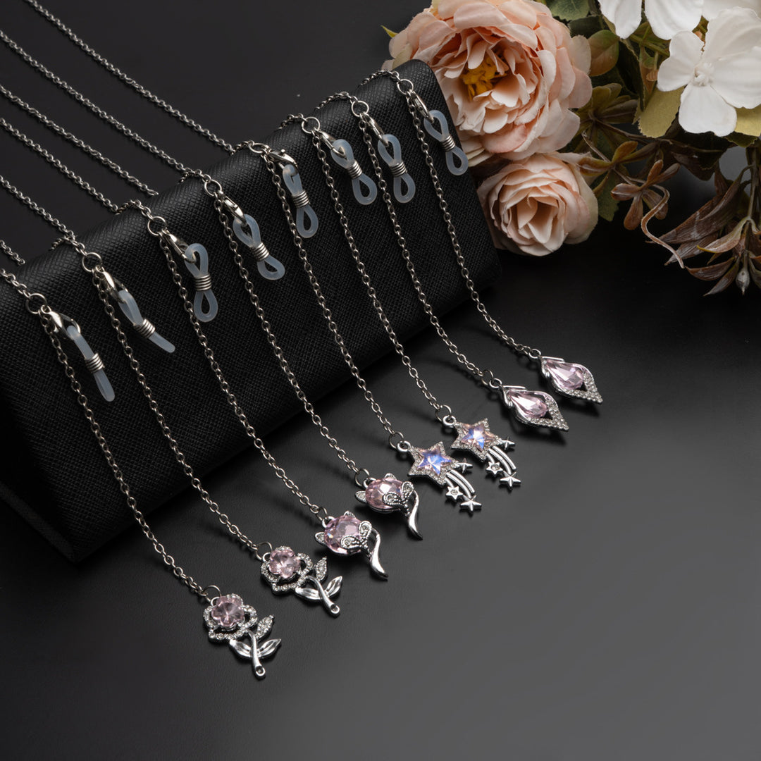 Floral Charm Brillen Kette Karnz