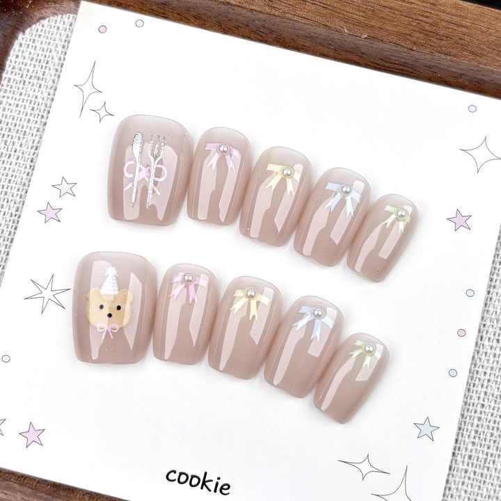 Elegantes Press-On-Nagelset 1790745420