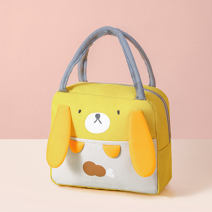 Niedliche, tierisch inspirierte, isolierte Lunch-Tasche
