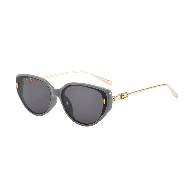 Damen Designer-Sonnenbrille mit filigranem Metallrahmen und außergewöhnlichem Cat-Eye-Design Karnz