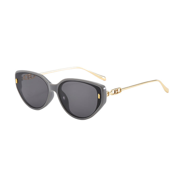 Damen Designer-Sonnenbrille mit filigranem Metallrahmen und außergewöhnlichem Cat-Eye-Design Karnz