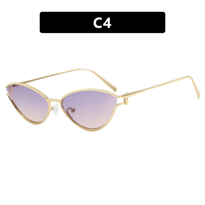 Damen Cat-Eye Sonnenbrille mit schützendem UV-Filter und elegantem Metallrahmen Karnz