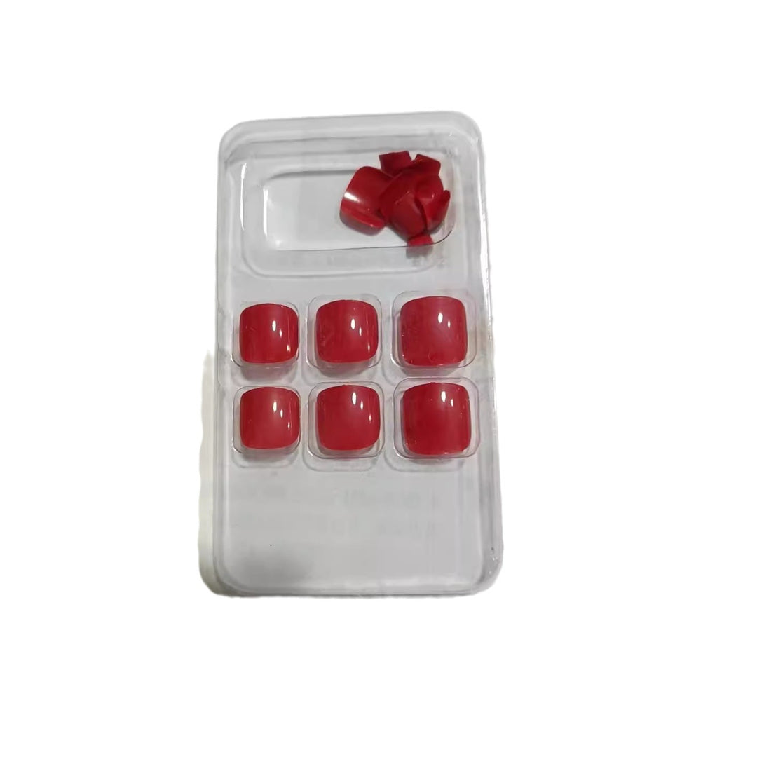 Premium Glatte Quadrat Press-On Nagelset Karnz