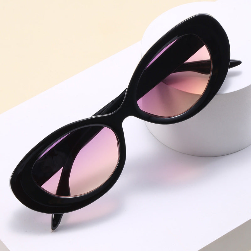 Damen elegante Retro-Sonnenbrille mit UV-Schutz Karnz