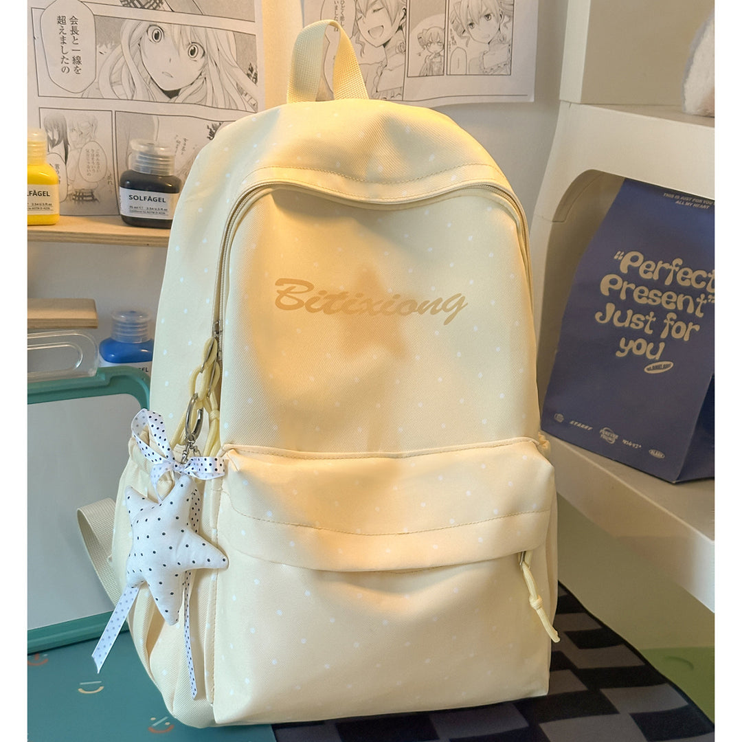 Süßer Punktemuster-Rucksack