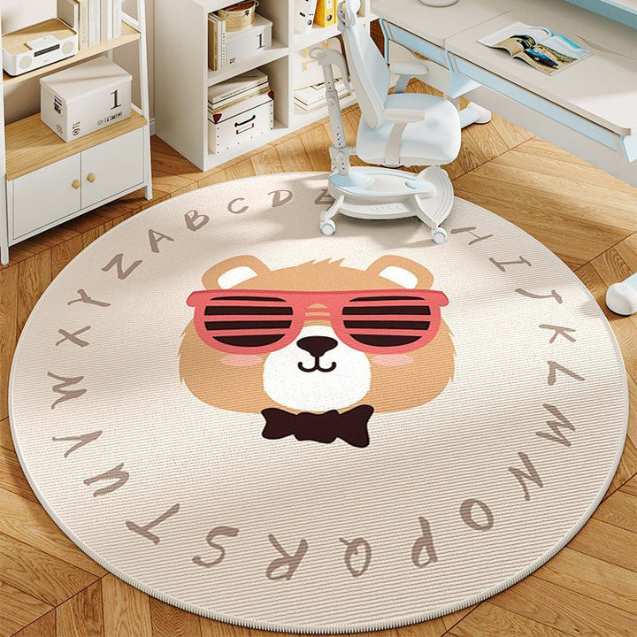 Runder Cartoon Panda-Themen-Teppich