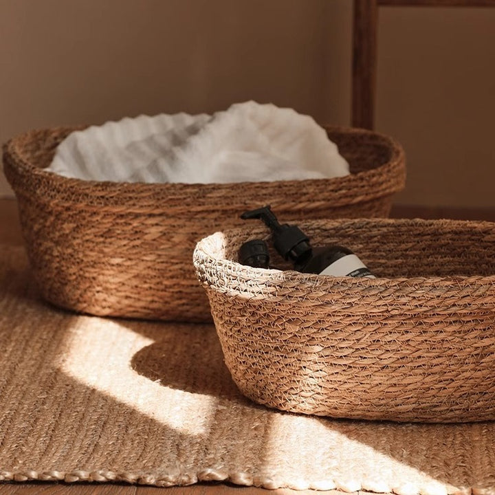 Handgefertigter Aufbewahrungskorb Aus Naturmaterialien Karnz