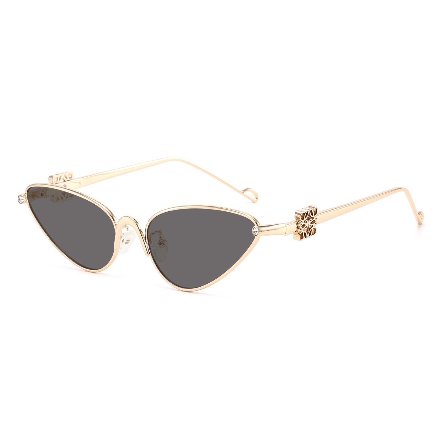 Damen Cat-Eye Sonnenbrille mit eleganten Akzenten und UV-Schutz Karnz