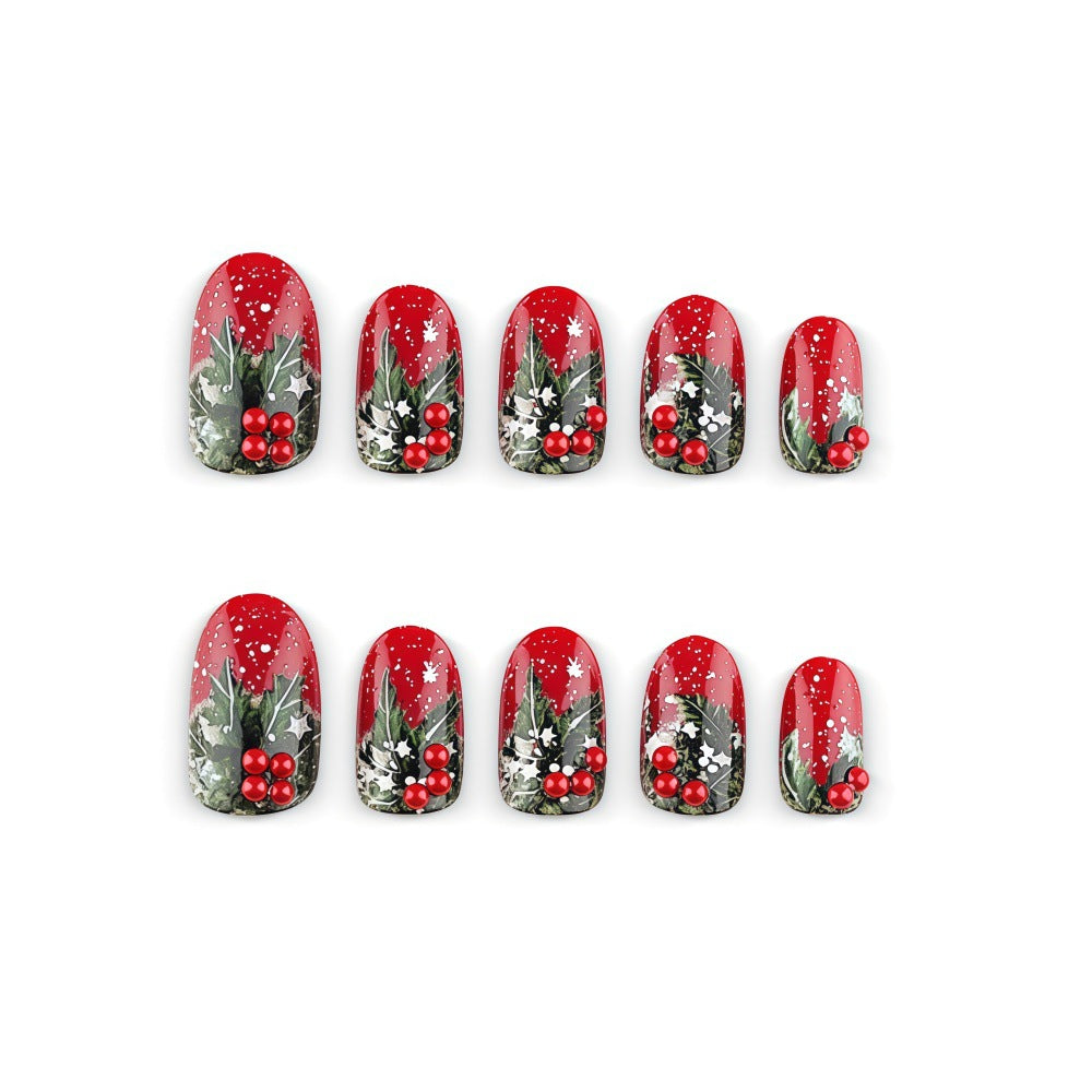 Kunstnägel mit Festlichem Weihnachtsdesign Karnz