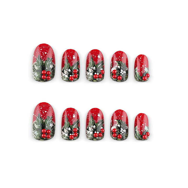 Kunstnägel mit Festlichem Weihnachtsdesign Karnz