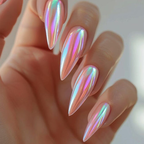 Metallic Stiletto-Nagelverlängerungen Karnz