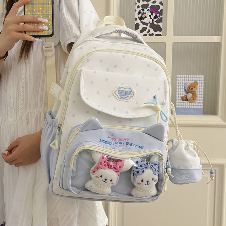 Verspielter Katzenohr-Design Rucksack Karnz
