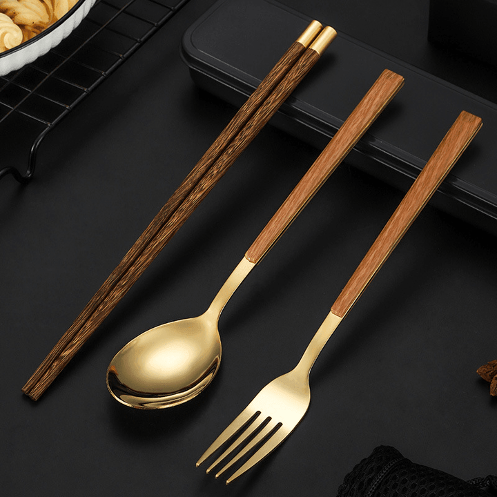 Edelstahl Bestecksets Mit Holzgriff | Karnz