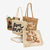 Damen Handgefertigte Strohtasche mit trendy Schriftzug Karnz