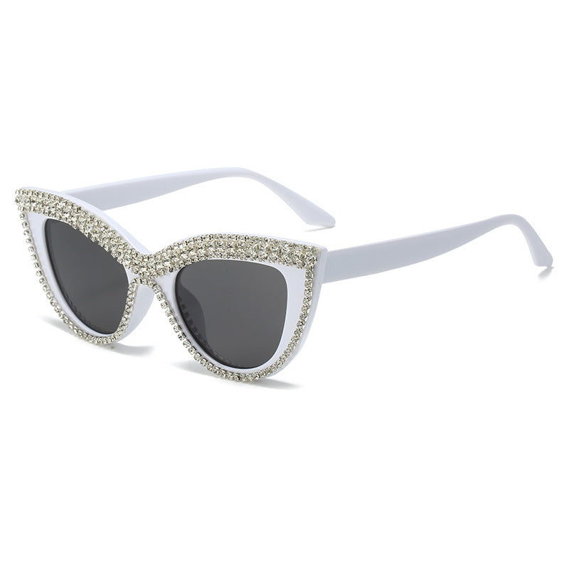 Glamouröse mit Strass verzierten Schild Sonnenbrille Karnz