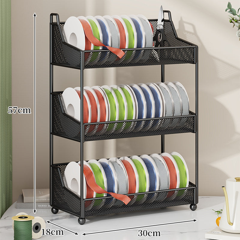 Bandrolle und Bastelbedarf Netz Organizer Regal