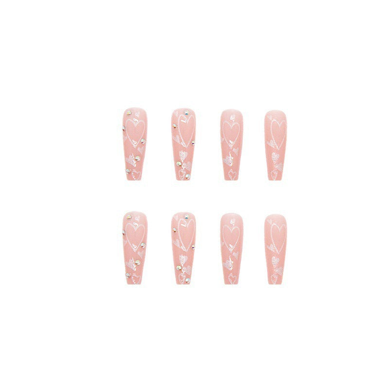 Elegante Herz-verzierte Nagelverlängerungen Karnz