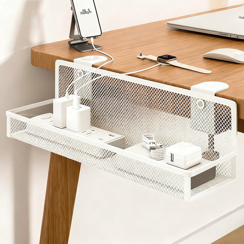 Unter-Tisch Klemmen-Mesh-Kabel- und Stromleistenorganizerkorb