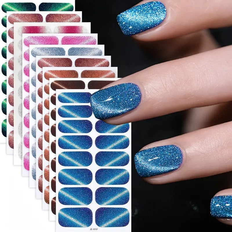 Glitzernde Nagelkunst Aufkleber