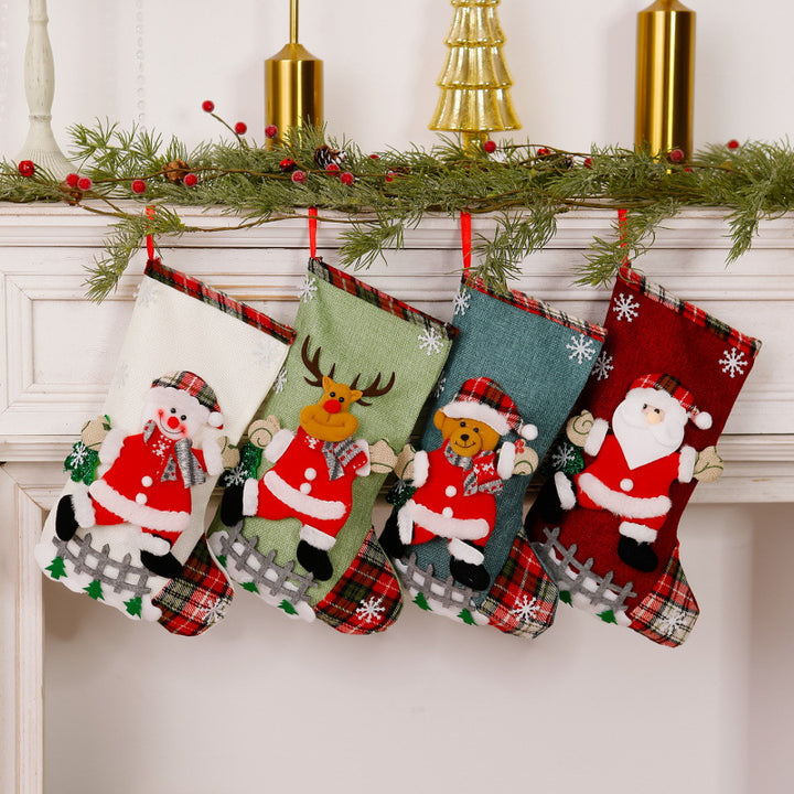 Lustiger Weihnachtsstrumpf mit Rentier-Motiv Karnz