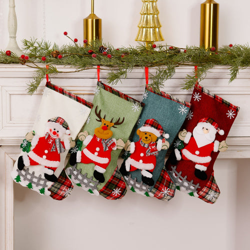Lustiger Weihnachtsstrumpf mit Rentier-Motiv Karnz