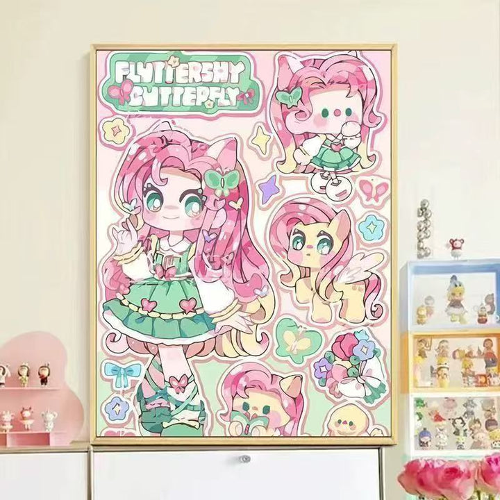 Niedliche Fantasy-Charakter Wandkunst Karnz