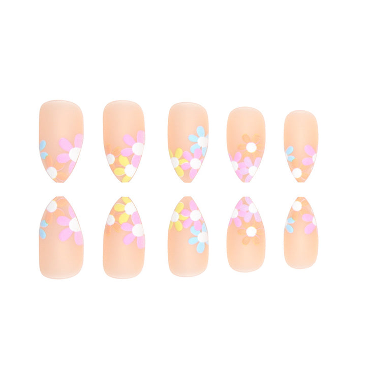 Blumenmuster Press-on Nagelset Karnz