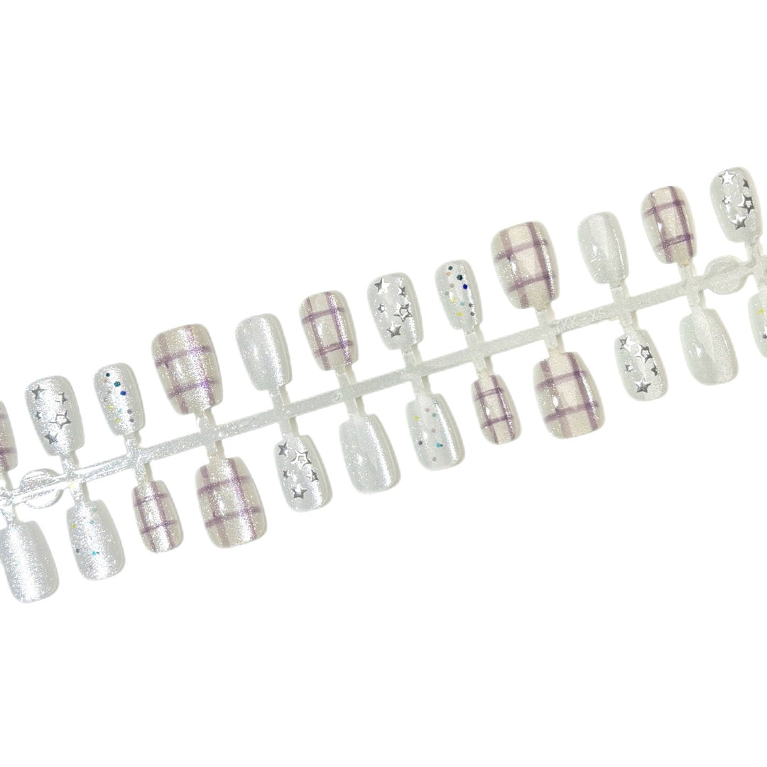 Glamorous Star-Design Press-On Nagelkunst Set