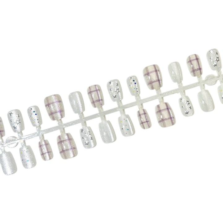 Glamorous Star-Design Press-On Nagelkunst Set