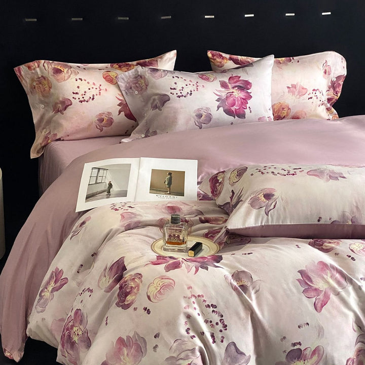Luxuriös Wenden Paisley Baumwollsatin Bettbezug Set