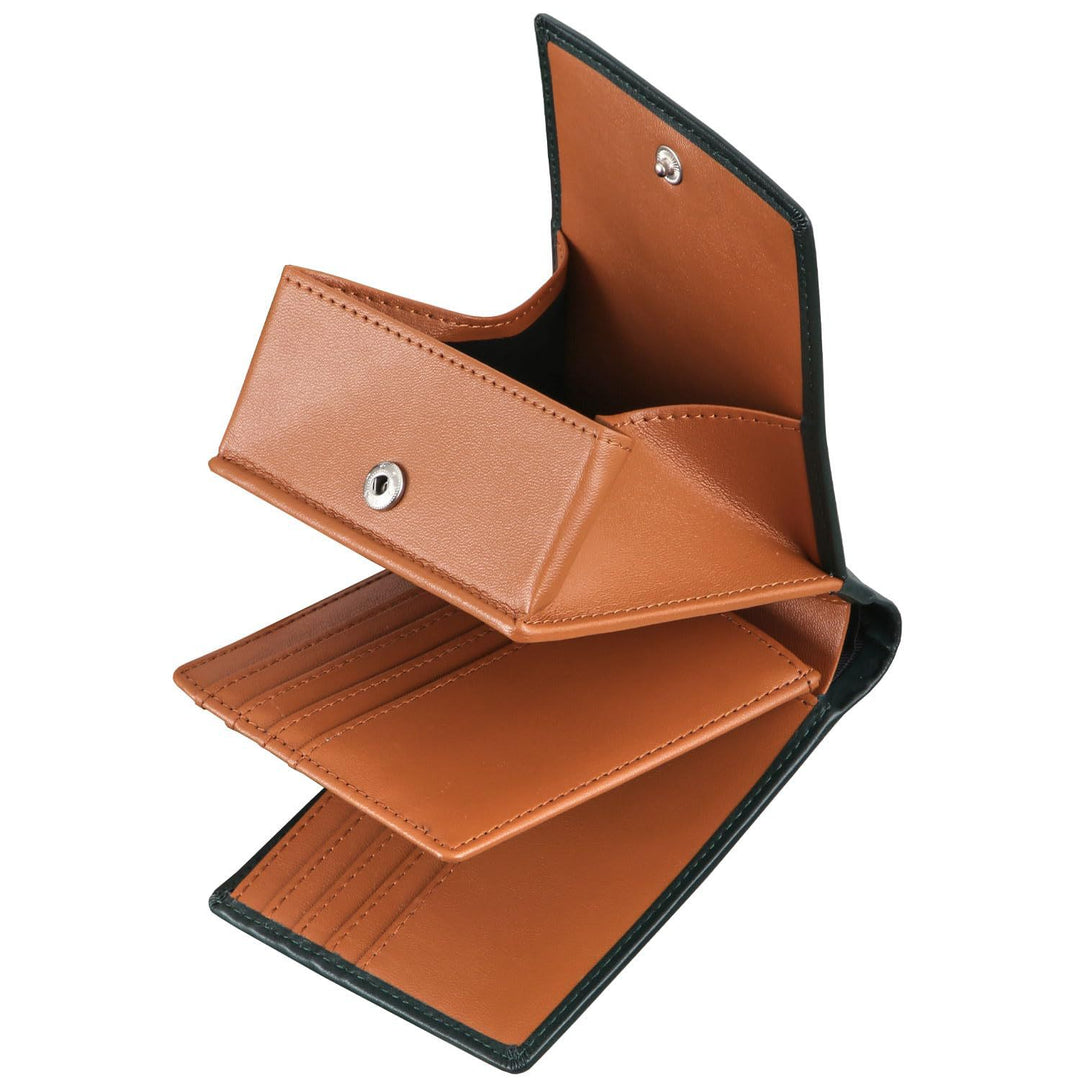 Klassische Lederzwei-Falten-Brieftasche Karnz