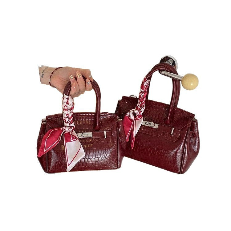 Elegante Krokodil-Prägung Handtasche Karnz