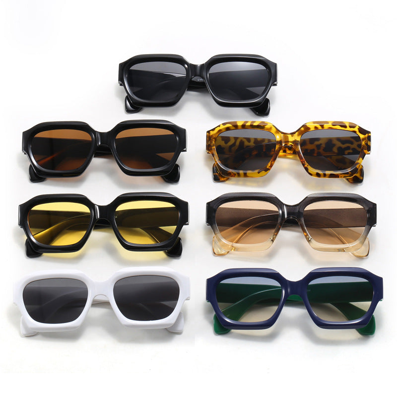 Damen modische geometrische Oversized-Sonnenbrille Karnz