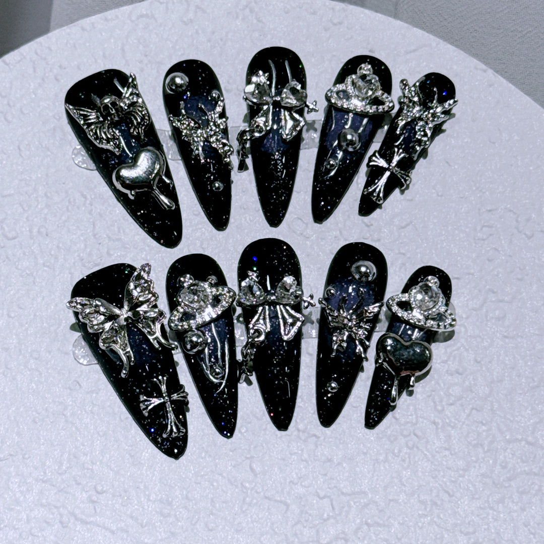 Premium Gothic Dekorative Nagelkunst Set