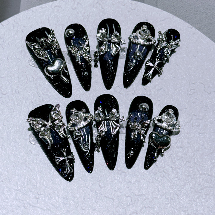 Premium Gothic Dekorative Nagelkunst Set