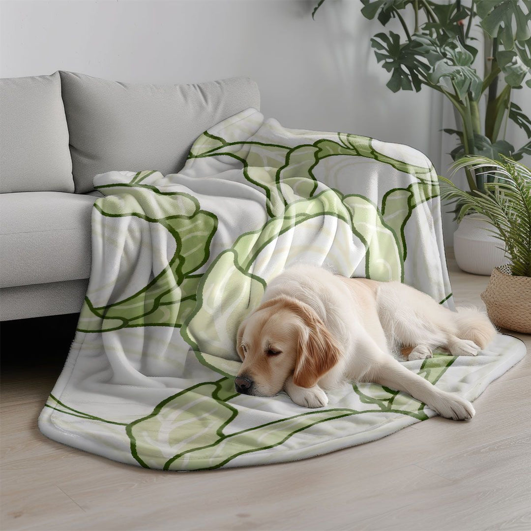 Cartoon-Kohl-Themen-Fleece-Decke